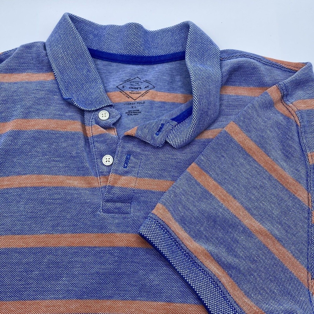 St. John’s Bay Polo Shirt Coral Blue Orange Mens XLarge Legacy Short‎ Sleeve